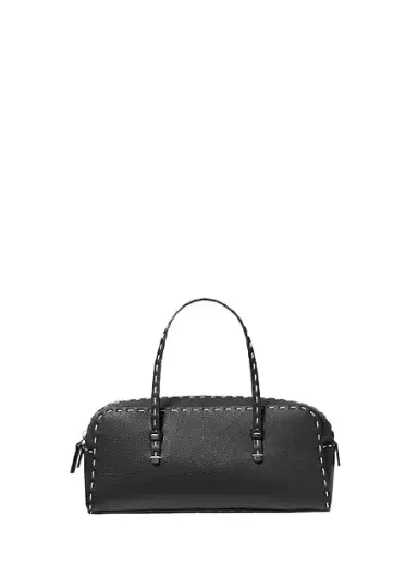 Michael Kors Collection Roberta Hand-Stitched Pebbled Leather Satchel | Thumbnail 1