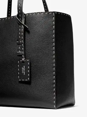 Michael Kors Collection Sharon Hand-Stitched Pebbled Leather Tote Bag in Black - One Size by Michael Kors Collection | Thumbnail 4 Michael Kors Collection Sharon Hand-Stitched Pebbled Leather Tote Bag in Black - One Size by Michael Kors Collection | Thumbnail 4
