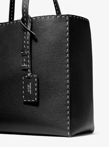 Michael Kors Collection Sharon Hand-Stitched Pebbled Leather Tote Bag in Black - One Size by Michael Kors Collection | Thumbnail 6 Michael Kors Collection Sharon Hand-Stitched Pebbled Leather Tote Bag in Black - One Size by Michael Kors Collection | Thumbnail 6