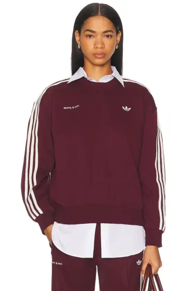 adidas Originals x Sporty & Rich Crewneck Sweatshirt | Thumbnail 1 adidas Originals x Sporty & Rich Crewneck Sweatshirt | Thumbnail 1