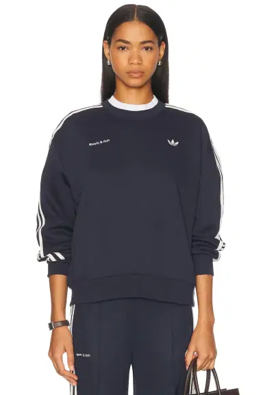 adidas Originals x Sporty & Rich Crewneck Sweatshirt | Thumbnail 1 adidas Originals x Sporty & Rich Crewneck Sweatshirt | Thumbnail 1