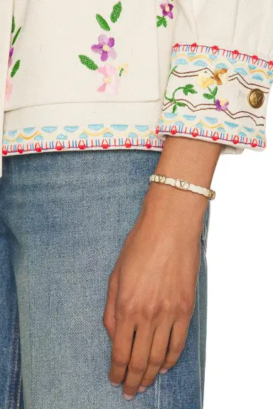 Valentino Garavani V Logo Signature Leather Bracelet | Thumbnail 2