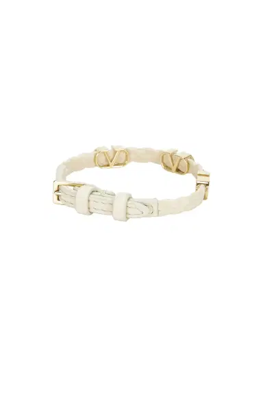 Valentino Garavani V Logo Signature Leather Bracelet | Thumbnail 3