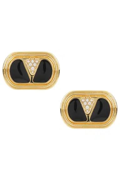 Valentino Garavani Ovalette Logo Earrings | Thumbnail 1 Valentino Garavani Ovalette Logo Earrings | Thumbnail 1