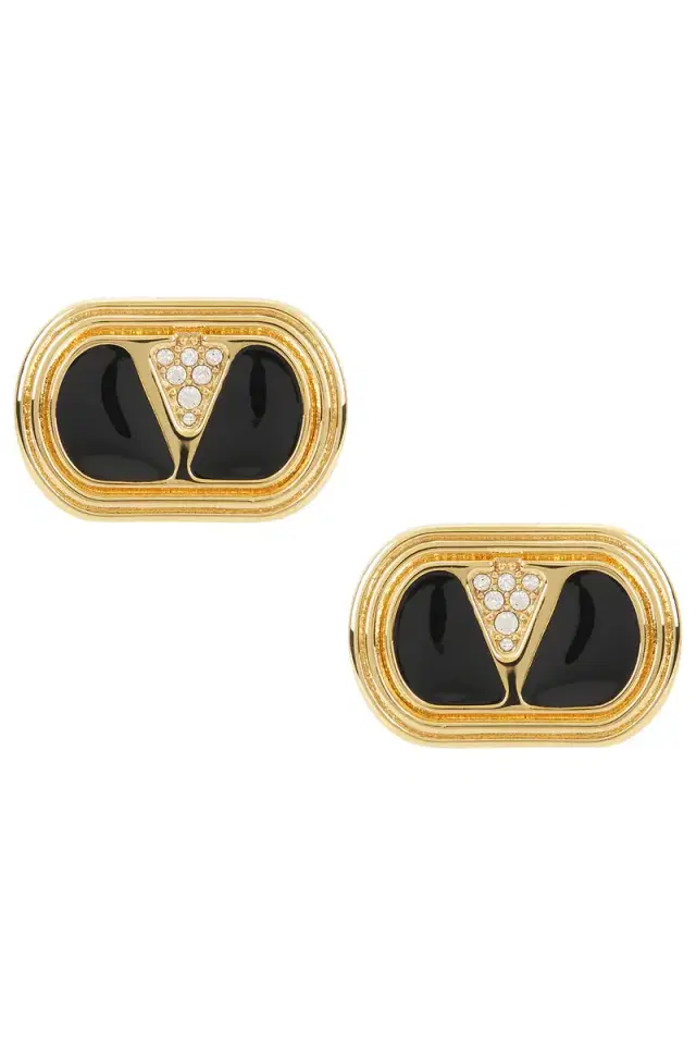 Valentino Garavani Ovalette Logo Earrings