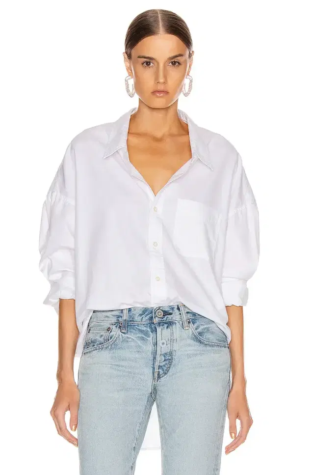 R13 Drop Neck Oxford Shirt