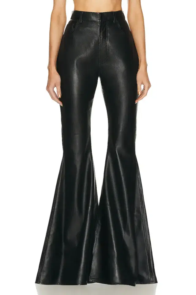ALAÏA Leather Flare Pant