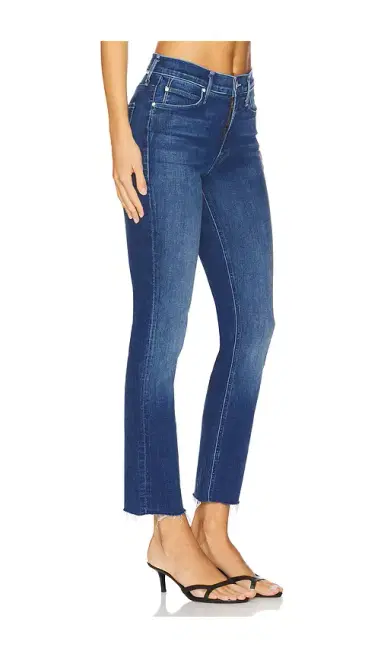 Mother The Mid Rise Dazzler Ankle Fray Jeans | Thumbnail 2 Mother The Mid Rise Dazzler Ankle Fray Jeans | Thumbnail 2