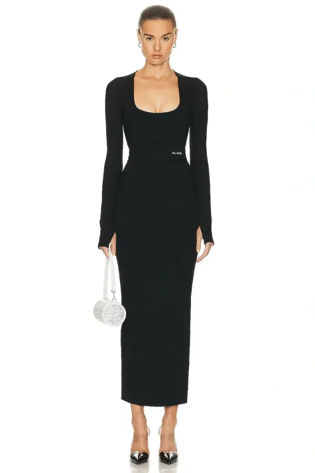 ALAÏA Long Sleeve Dress