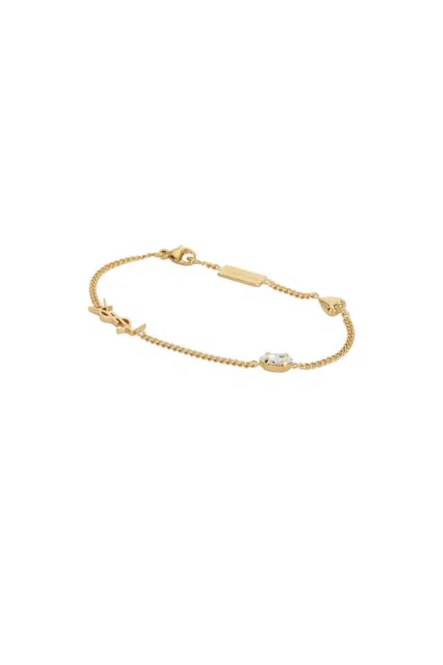 YSL Heart & Rhinestone Bracelet