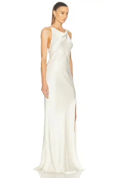 Lapointe Satin Halter Gown | Thumbnail 2