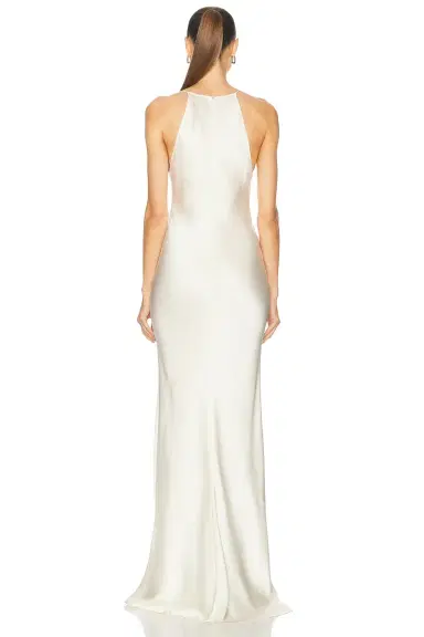 Lapointe Satin Halter Gown | Thumbnail 4