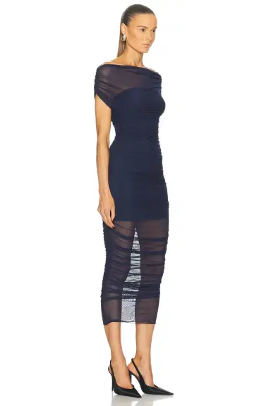SEROYA Noel Mesh Midi Dress | Thumbnail 2
