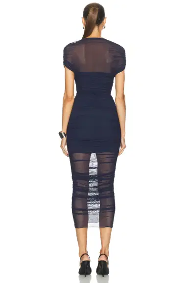 SEROYA Noel Mesh Midi Dress | Thumbnail 3