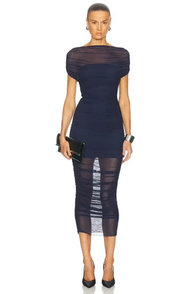 SEROYA Noel Mesh Midi Dress
