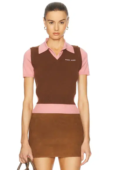 Miu Miu Sweater Vest | Thumbnail 1 Miu Miu Sweater Vest | Thumbnail 1