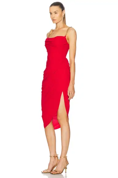 Carolina Herrera Chain Strap Midi Dress | Thumbnail 3