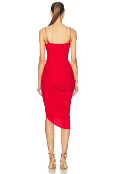 Carolina Herrera Chain Strap Midi Dress | Thumbnail 4
