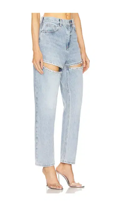 AREA Crystal Slit Jeans | Thumbnail 2 AREA Crystal Slit Jeans | Thumbnail 2