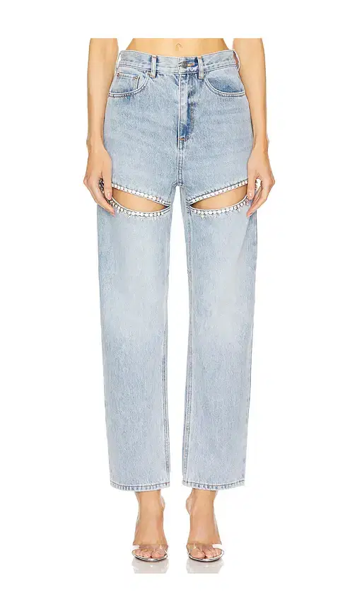 Crystal Slit Jeans