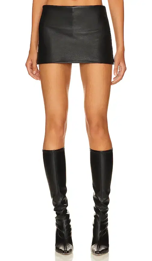 Camila Coelho Katalina Leather Mini Skort