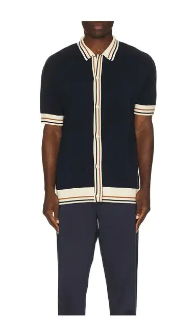 Bound Stevie Waffle Ribbed Knit Polo | Thumbnail 1