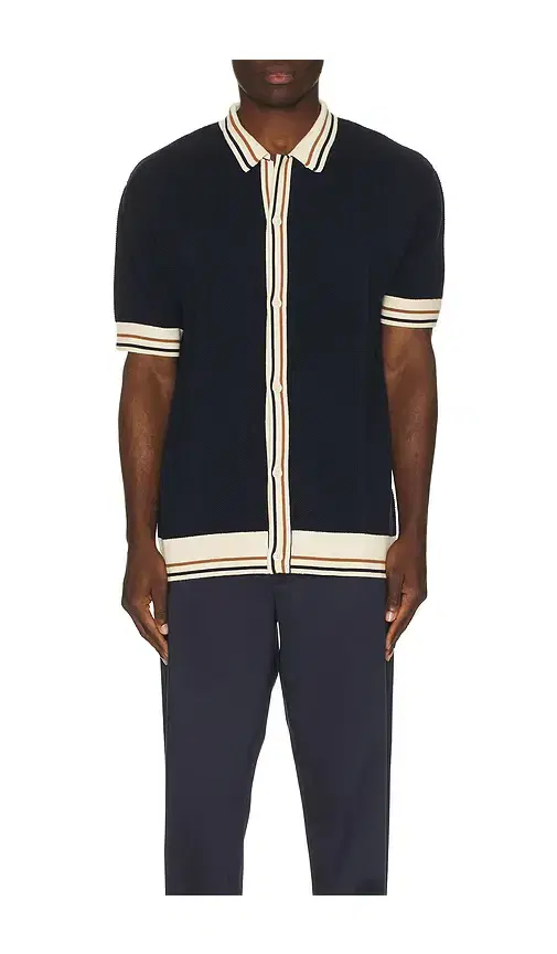 Stevie Waffle Ribbed Knit Polo