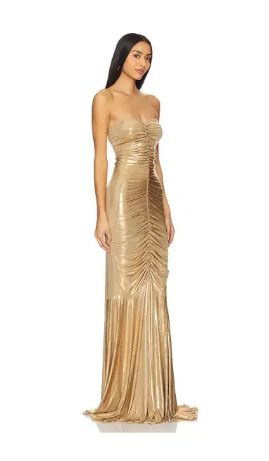 Norma Kamali Strapless Shirred Front Fishtail Gown | Thumbnail 2 Norma Kamali Strapless Shirred Front Fishtail Gown | Thumbnail 2
