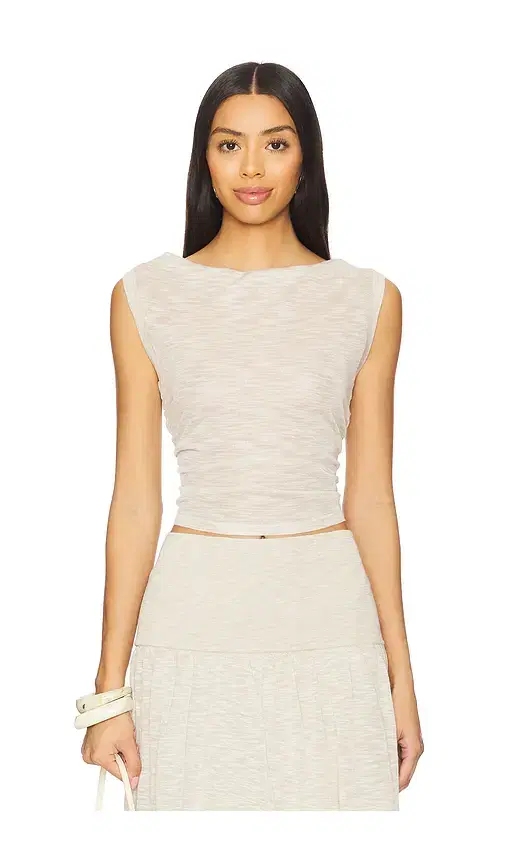 4th & Reckless Nikki Semi Sheer Knit Top