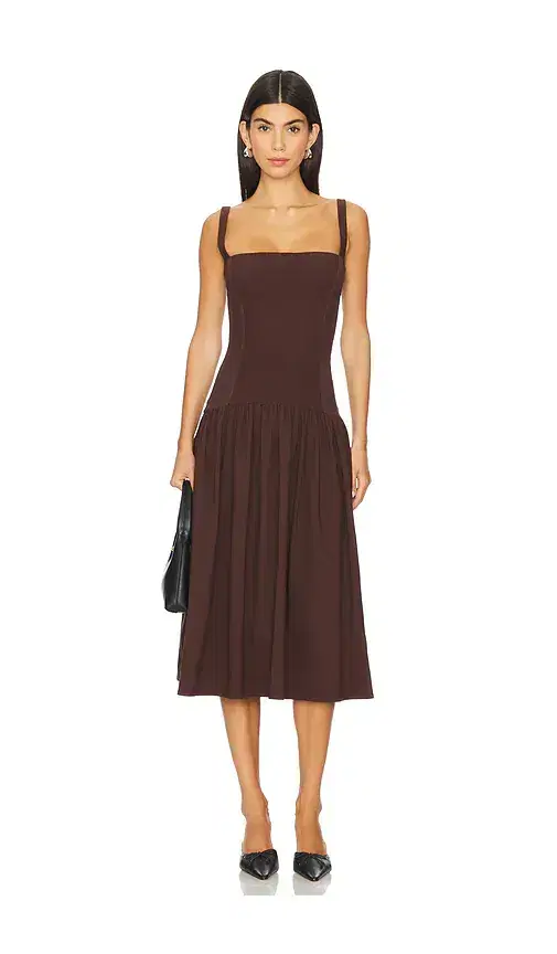 WeWoreWhat Smocked Drop Waist Midi Dress