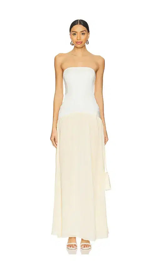 WeWoreWhat Corset Sheer Midi Dress