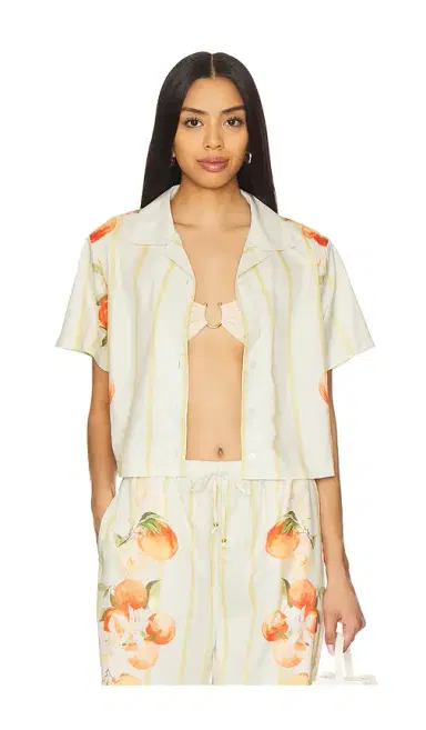 La Porte Ruby Short Sleeve Boxy Shirt | Thumbnail 1
