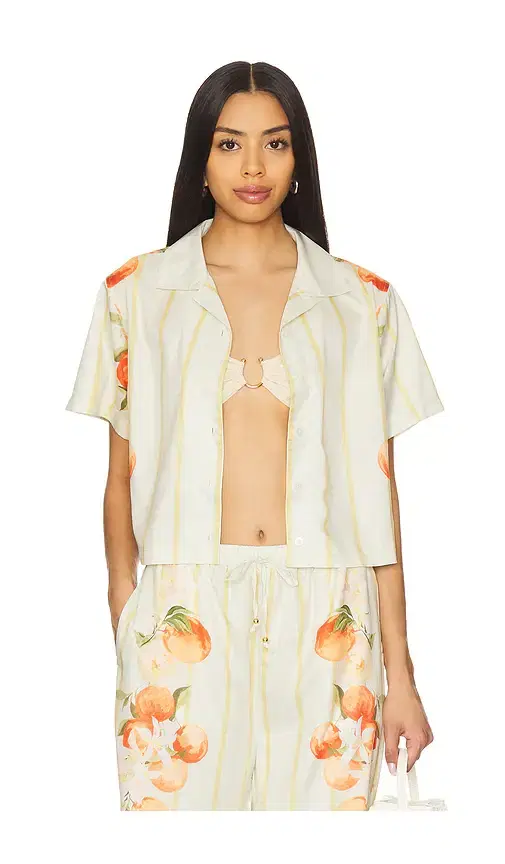 La Porte Ruby Short Sleeve Boxy Shirt