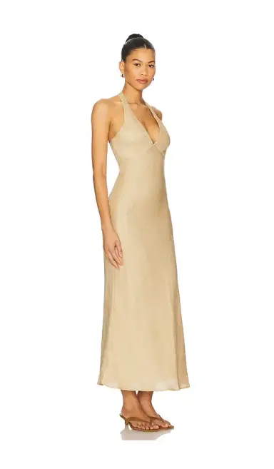 Bardot x REVOLVE Paola Halter Linen Midi Dress | Thumbnail 2