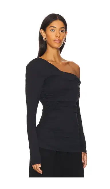 susana monaco One Shoulder Off Shoulder Long Sleeve Top | Thumbnail 2