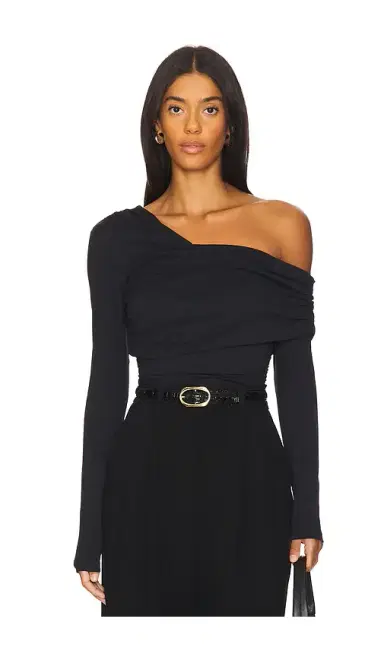 susana monaco One Shoulder Off Shoulder Long Sleeve Top | Thumbnail 1