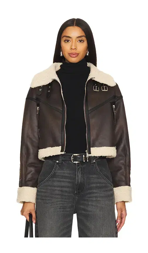 superdown Amelia Faux Leather Jacket