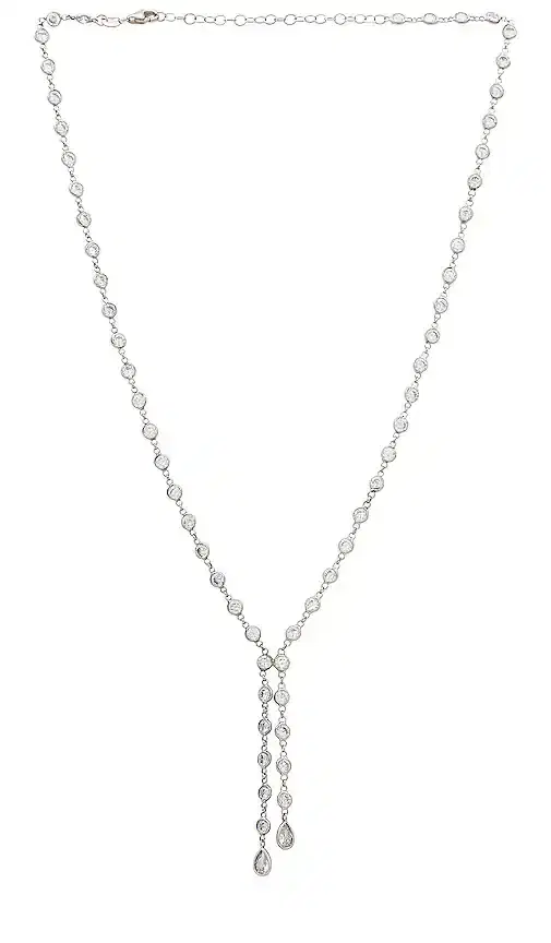 Shashi Bezel Lariat Necklace