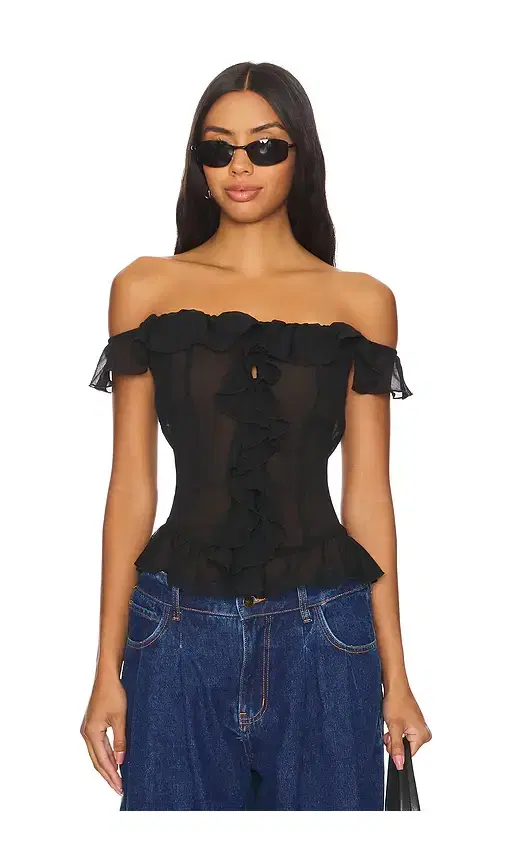 LIONESS Timeless Ruffle Top