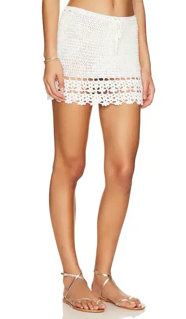 MORE TO COME Elliana Crochet Mini Skirt | Thumbnail 2