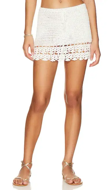 MORE TO COME Elliana Crochet Mini Skirt | Thumbnail 1