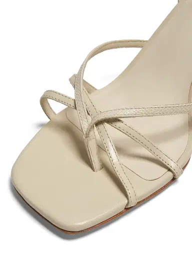 Reformation Women's Gen Leather Sandals - Almond Snake | Thumbnail 5 Reformation Women's Gen Leather Sandals - Almond Snake | Thumbnail 5