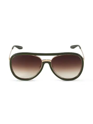 Barton Perreira Women's 59MM Fossett Aviator Sunglasses - Gold Alpine | Thumbnail 2 Barton Perreira Women's 59MM Fossett Aviator Sunglasses - Gold Alpine | Thumbnail 2