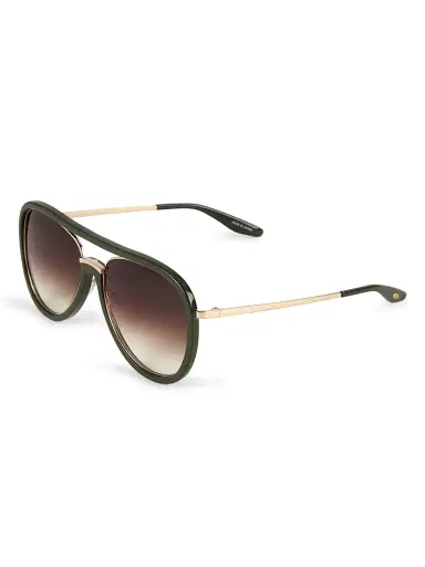 Barton Perreira Women's 59MM Fossett Aviator Sunglasses - Gold Alpine | Thumbnail 1 Barton Perreira Women's 59MM Fossett Aviator Sunglasses - Gold Alpine | Thumbnail 1