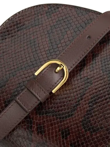 Chloé Women's Marcie Python-Embossed Leather Saddle Bag - Sooty Brown | Thumbnail 5 Chloé Women's Marcie Python-Embossed Leather Saddle Bag - Sooty Brown | Thumbnail 5