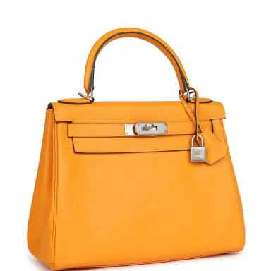 HERMÈS Hermes Special Order (HSS) Kelly Retourne 28 Jaune D'Or Swift Brushed Palladium Hardware | Thumbnail 2 HERMÈS Hermes Special Order (HSS) Kelly Retourne 28 Jaune D'Or Swift Brushed Palladium Hardware | Thumbnail 2