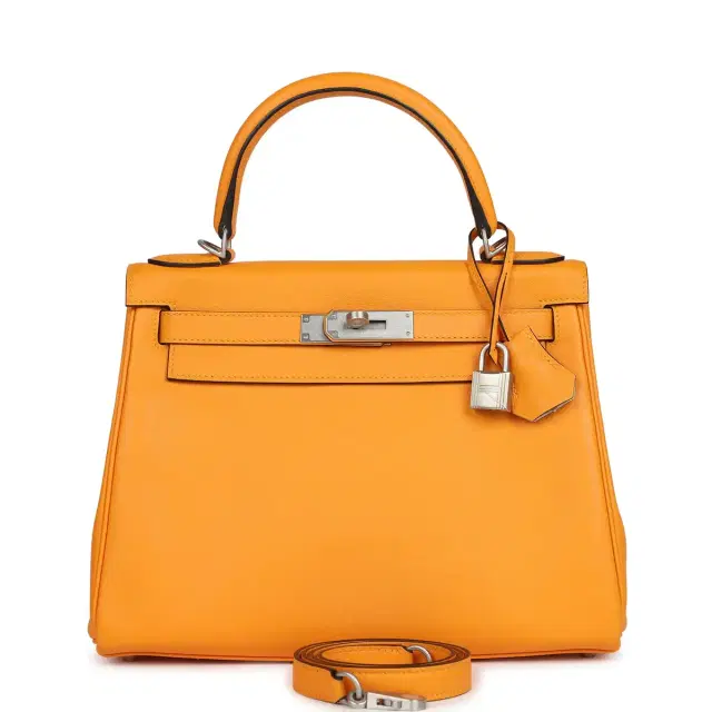 hermes Hermes Special Order (HSS) Kelly Retourne 28 Jaune D'Or Swift Brushed Palladium Hardware