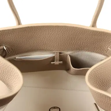 The Row The Row Soft Margaux 12 Bag Dark Taupe Calfskin Silver Hardware | Thumbnail 11