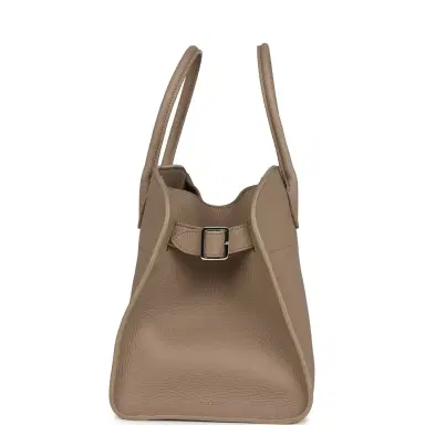 The Row The Row Soft Margaux 12 Bag Dark Taupe Calfskin Silver Hardware | Thumbnail 3