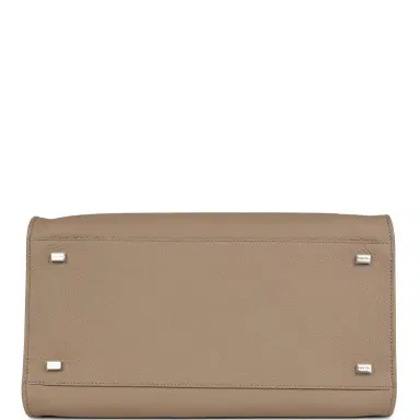 The Row The Row Soft Margaux 12 Bag Dark Taupe Calfskin Silver Hardware | Thumbnail 7